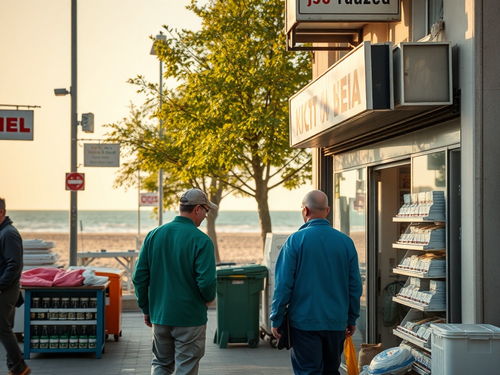 Pociąg na malowniczej trasie kolejowej prowadzącej do Helu, symbolizujący inwestycje i nowe możliwości pracy.