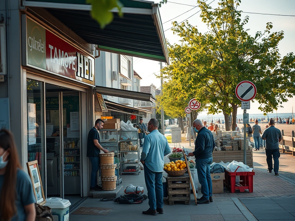 Wizualizacja lub zdjęcie przedstawiające nowoczesny dworzec kolejowy po przebudowie w Helu, symbolizujący nowe możliwości pracy