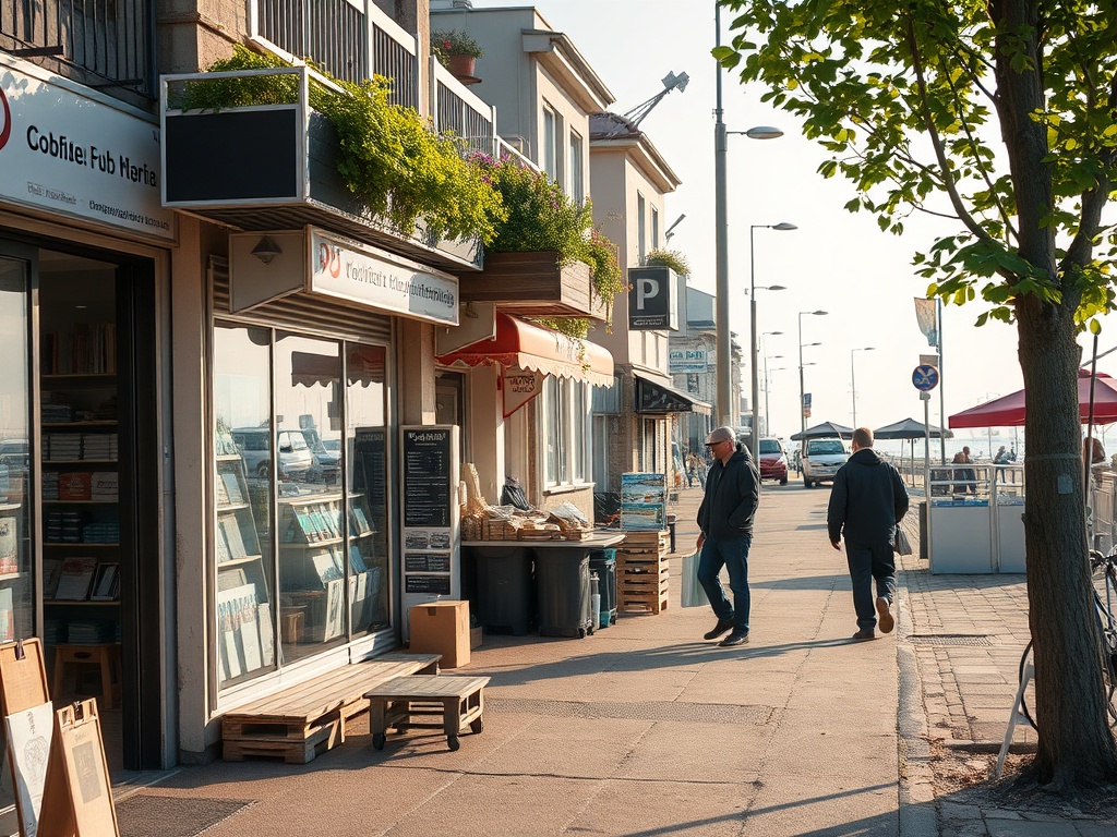Ilustracja symbolizująca modernizację kolei na Hel, z naciskiem na poprawę podróży i nowe możliwości pracy.